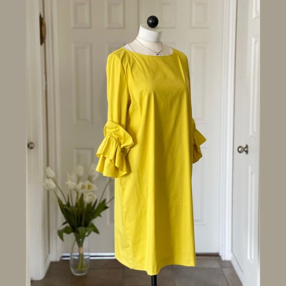 NWT Lafayette 148 Ruffle Sleeve Knee-length Dress - Picture 6 of 15